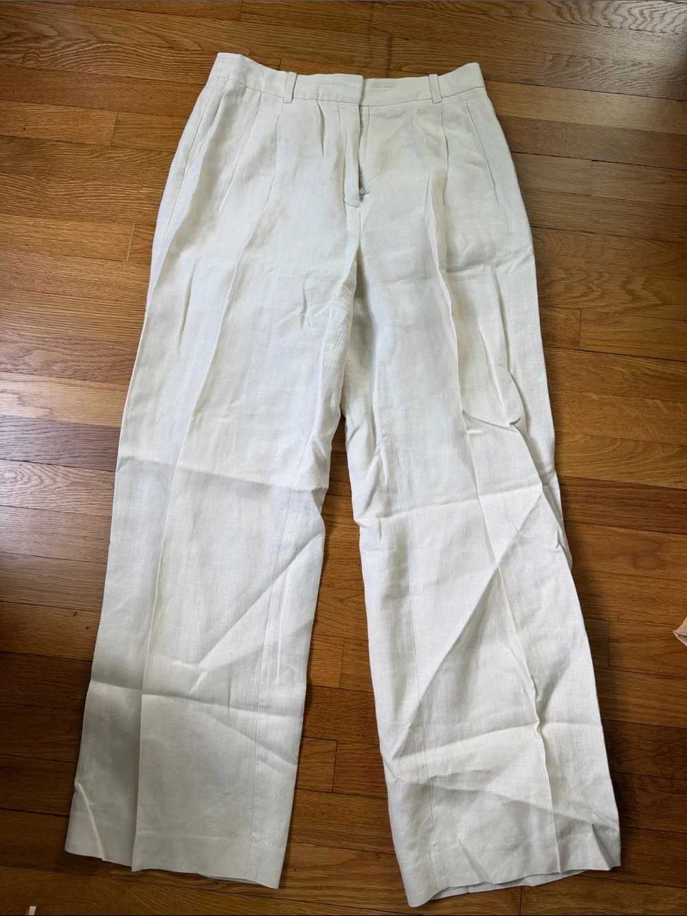 Babaton pleated linen pant in birch